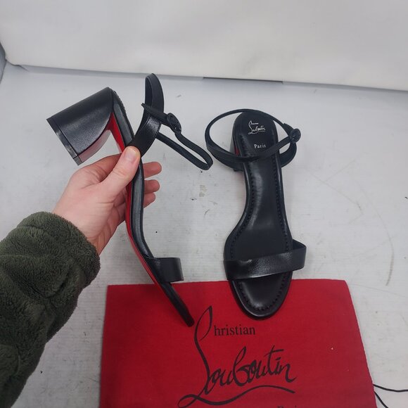 Christian Louboutin Shoes - Christian Louboutin Black Miss Jane Sandal